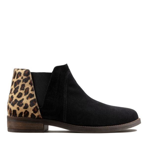 Clarks Womens Demi Beat Chelsea Boots Leopard | CA-2580473